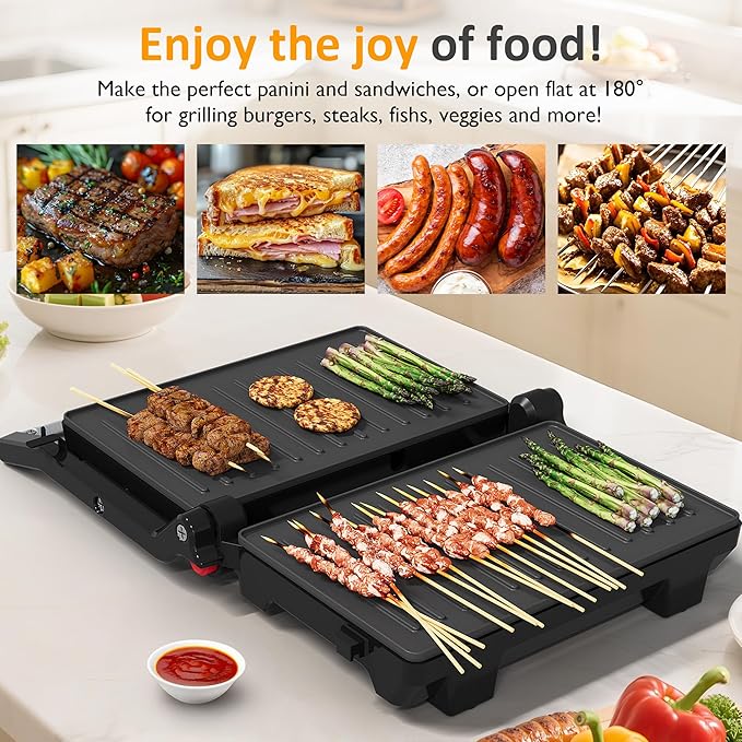 Sunvivi Panini Press Sandwich Maker: Electric Panini Press Grill - Image 5