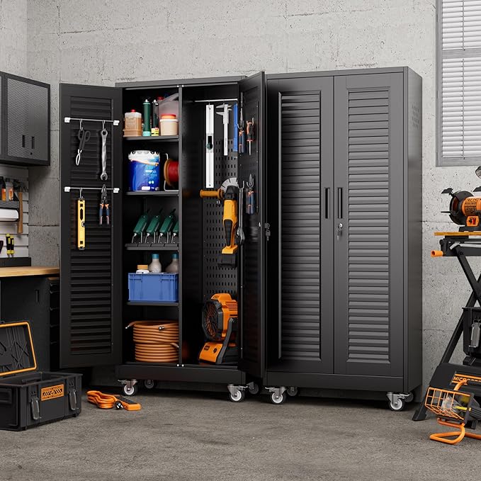 Mop and Broom Closet Storage Cabinet - Image 9