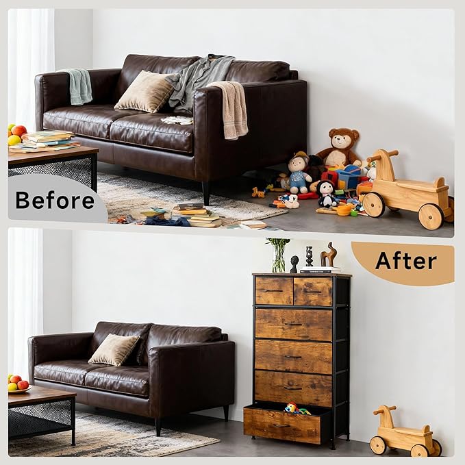 Mifuro Tall Dresser for Bedroom, Vertical Storage Organizer Tower - Image 6