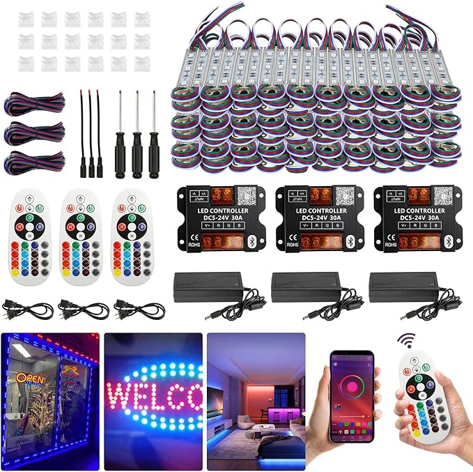 POWLAB 120Ft SMD5050 RGB storefront led lights by POWLAB