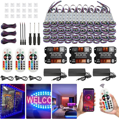 POWLAB 120Ft SMD5050 RGB storefront led lights by POWLAB