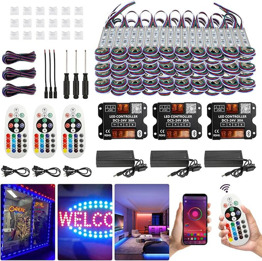 POWLAB 120Ft SMD5050 RGB storefront led lights by POWLAB
