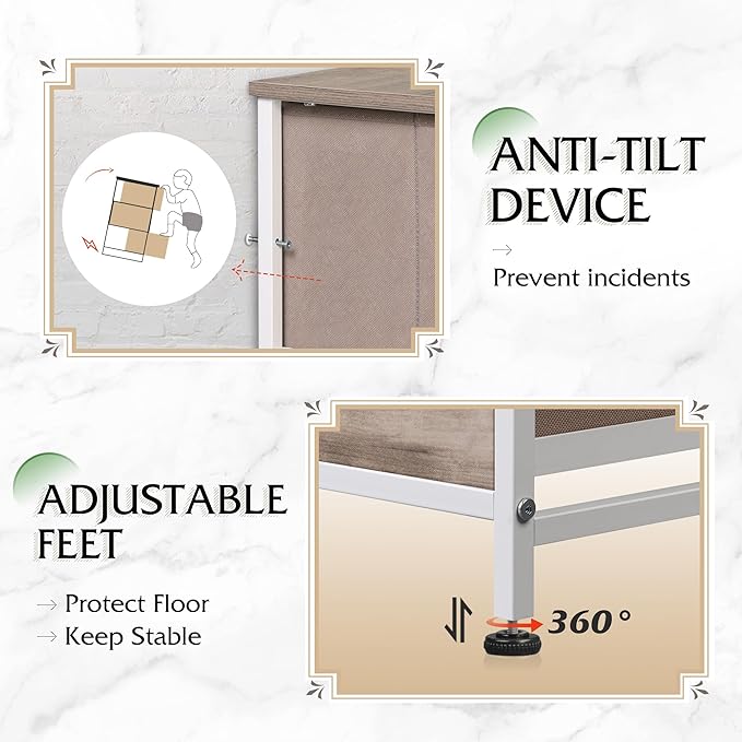 WLIVE 9-Drawer Dresser, Fabric Storage Tower - Image 7