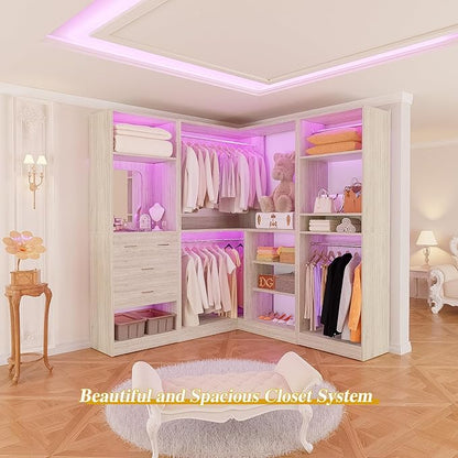 Unikito 86 Inch Closet System, 3 Sets Corner Closets Organizer - Image 5