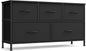 SONGMICS Dresser for Bedroom, Chest of Drawers, 5 Non-Woven Fabric Drawers by SONGMICSbySONGMICSHOME