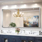 CIRCUMI Silver Bathroom Mirror, Brushed Finish, Tempered Glass, Large Mirror by CIRCUMIMirror