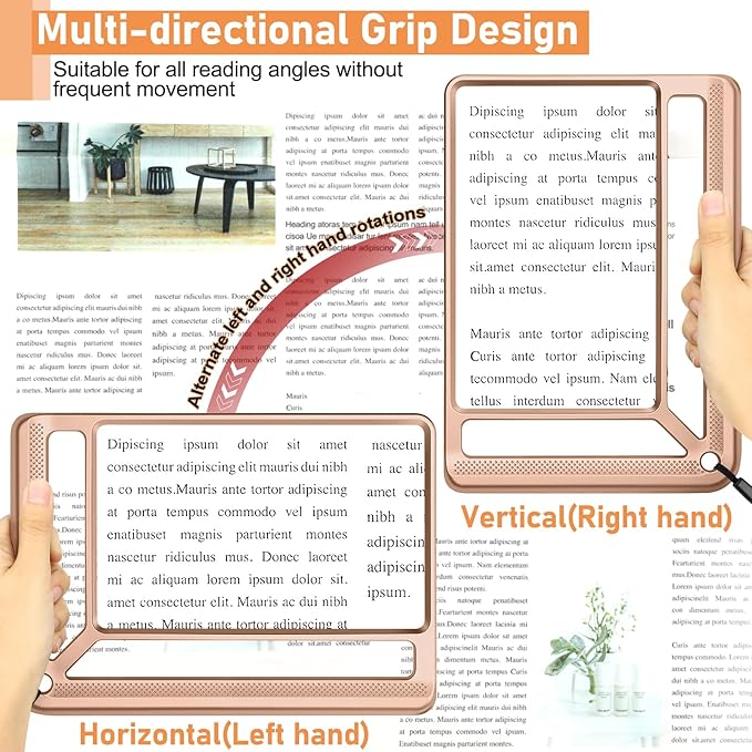 5X Full Page Magnifying Glass for Reading, Lightweight Rectangular Magnifier - Image 5