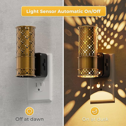 L LOHAS LED Night Light, 2 Pack Dimmable Night Lights Plug into Wall, Vintage - Image 2