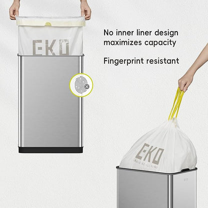 EKO Phantom-T 50 Liter / 13.2 Gallon Vertical Motion Sensor Trash Can, Brushed - Image 6