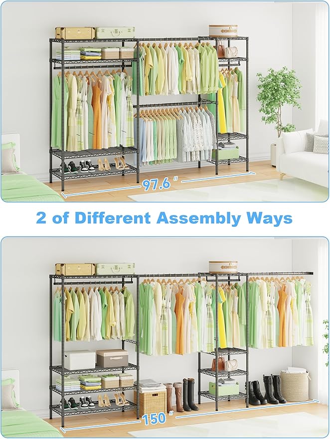 Ulif E11 Heavy-Duty Garment Rack, Metal Freestanding Clothes Rack and Closet - Image 4