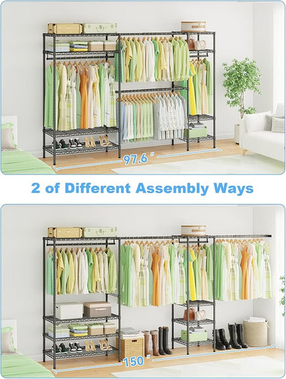 Ulif E11 Heavy-Duty Garment Rack, Metal Freestanding Clothes Rack and Closet - Image 4