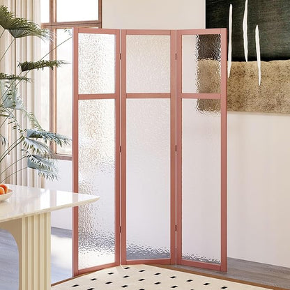 Acrylic Room Divider, 4-Panel Freestanding Partition Screen, Frosted - Image 5