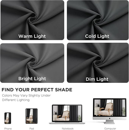 CUCRAF Blackout Curtains 63 inch Length, Room Darkening Thermal Insulated - Image 6