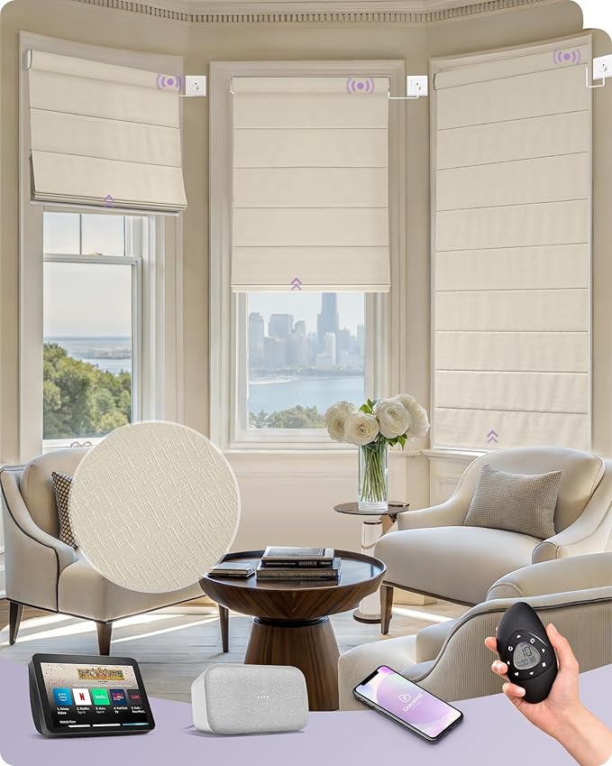 Graywind Smart Roman Shades Compatible by Graywindbeyondshading
