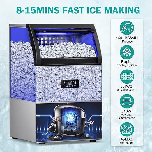 Commercial Ice Maker Machine, 150lbs/24H - Image 6