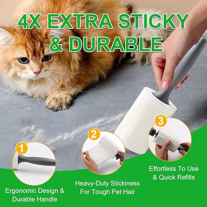 Lint Roller for Pet Hair 500 Sheets Extra Sticky Pet Hair Remover for Clothes - Image 3