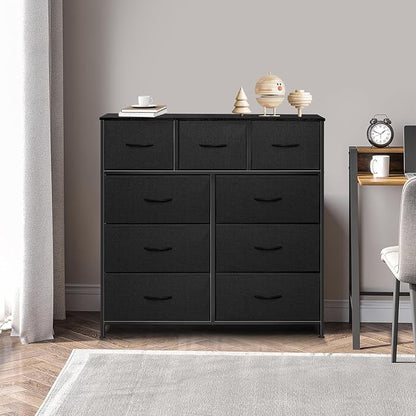 Dresser for Bedroom with 9 Drawers, Chest of Drawers, Storage Drawers Organizer - Image 4