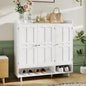 shoe cabinet with 3 doors and adjustable shelves, main product view