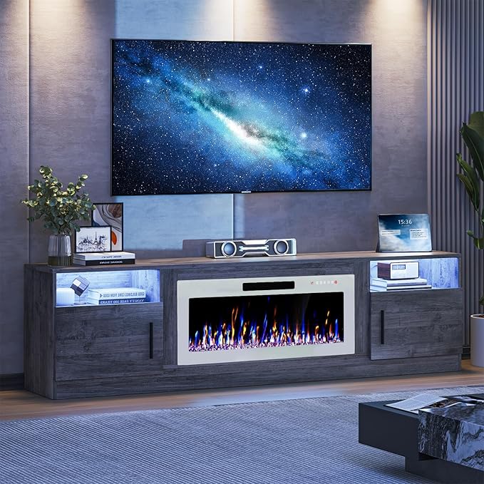VITESSE TV Stand Fireplace by Vitesse