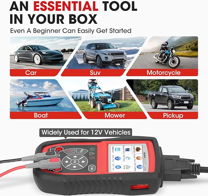 Autel AL539B OBD2 Scanner, 3-in-1 Code Reader Battery Tester Avometer - Image 5