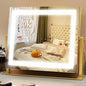ROLOVE Gold Vanity Mirror with Lights 14x11 Inch, Lighted Makeup Mirror by ROLOVE