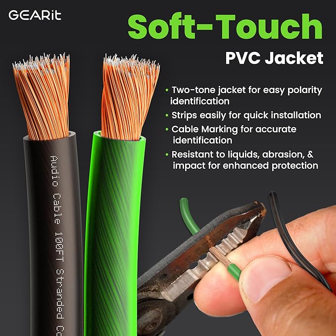 GEARit Pro Series 16AWG Speaker Wire, 16 Gauge Speaker Wire Cable Great Use - Image 2