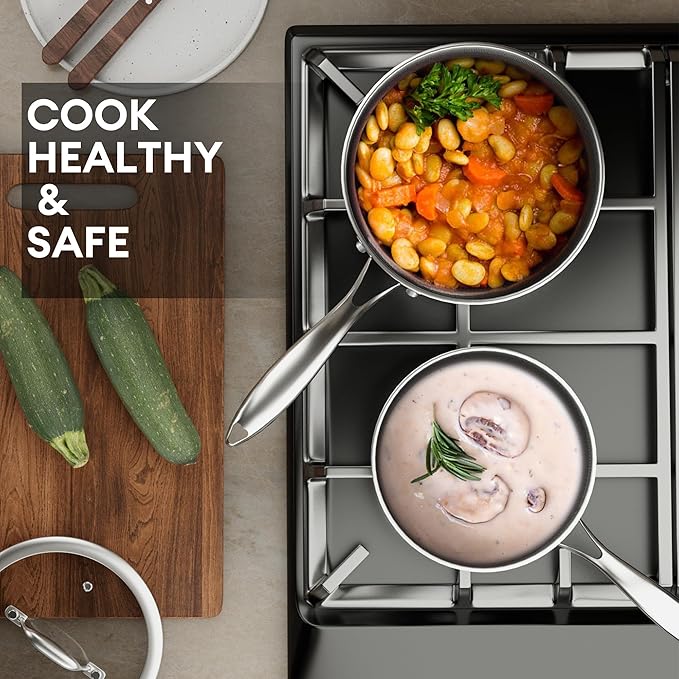 COOKER KING Sauce Pan Set, 1.5 QT & 2 QT Saucepan - Image 3