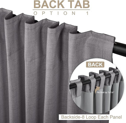 100% Blackout Shield Linen Blackout Curtains - Image 3