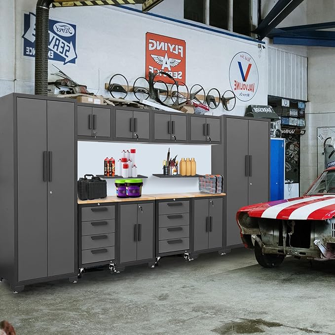 Torin 12 Piece Garage Storage Cabinet Set: Workshop Tool Organizer Chest - Image 4