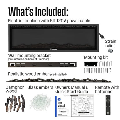Westinghouse 50 Inch Electric Fireplace Heater, Compatible - Image 8