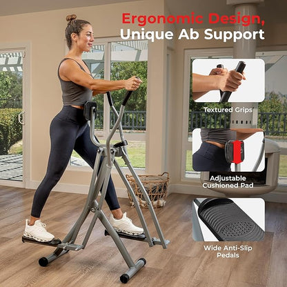 Sunny Health & Fitness Foldable Air Walk Elliptical, SunnyFit App via Bluetooth - Image 4