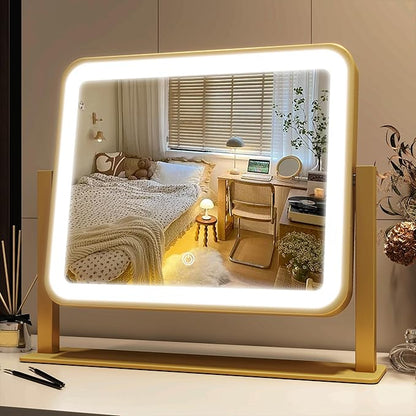 FENNIO Vanity Mirror with Lights 14x12 Inch by FENNIOLEDMIRRORS
