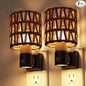 L LOHAS LED Night Lights Plug into Wall, 2 Pack Cylindrical Ironwork Boho by LLOHASLED