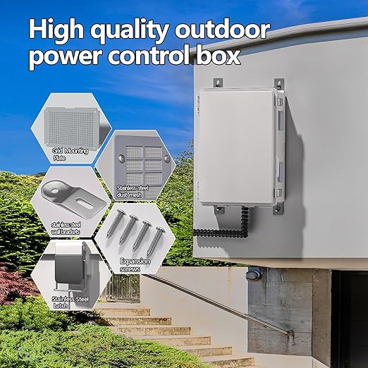 Electrical Junction Box, Ventilated Design, Cable Grommets, Indoor/Outdoor Use - Image 4