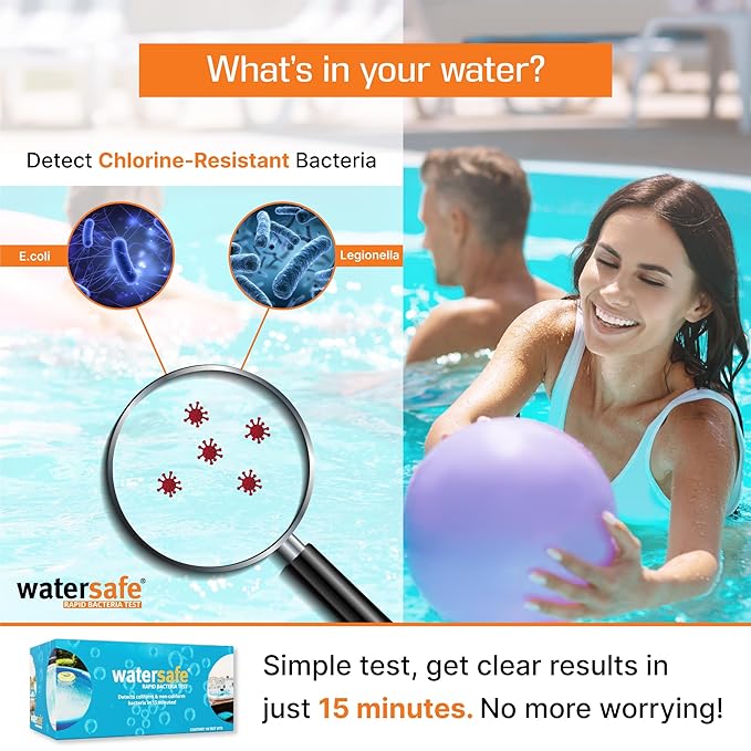 Pool and Spa Rapid Bacteria Test by Watersafe, Test Strips to Detect Down to 1 - Image 3