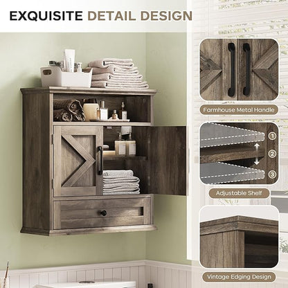 Bathroom Wall Cabinet, Wall Mounted Medicine Cabinet - Image 4