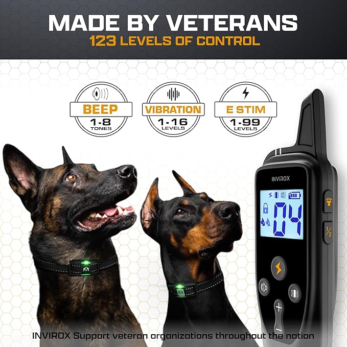 INVIROX Dog Training Collar for Large Dog X2 123 Levels Dog E Collars 1100yd - Image 2