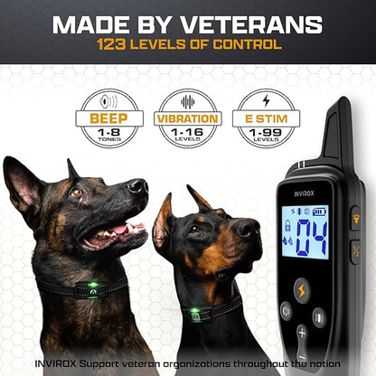 INVIROX Dog Training Collar for Large Dog X2 123 Levels Dog E Collars 1100yd - Image 2