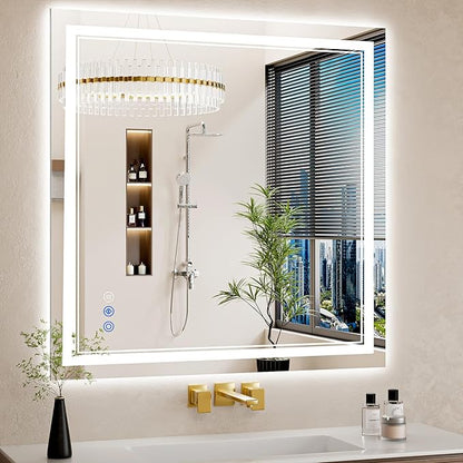 36"x36" LED Bathroom Mirror by WISSMILESHOME