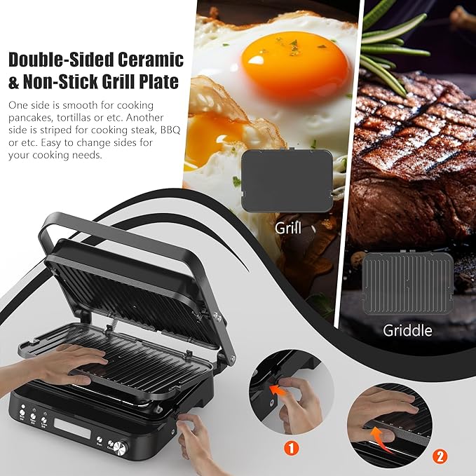 CATTLEMAN Panini Grill Press Sandwich Maker - Image 9