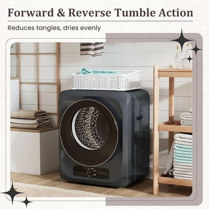 Auertech 1.5 Cu.Ft Portable Clothes Dryer, 850 W Front Load Electric Dryer - Image 9