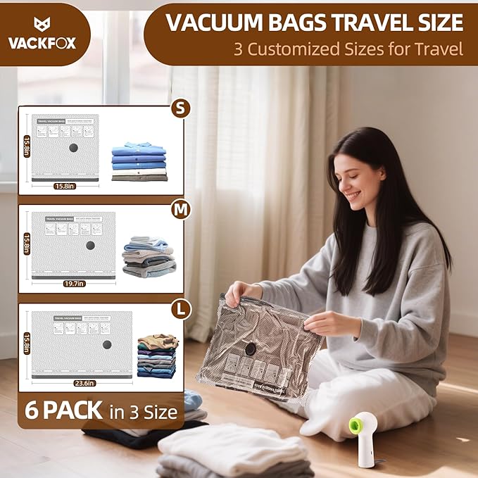 VACKFOX Travel Vacuum Storage Bags - Image 2