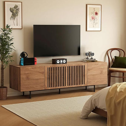 Pajiasen 70.87″ Mid Century Modern Walnut TV Stand - Image 4