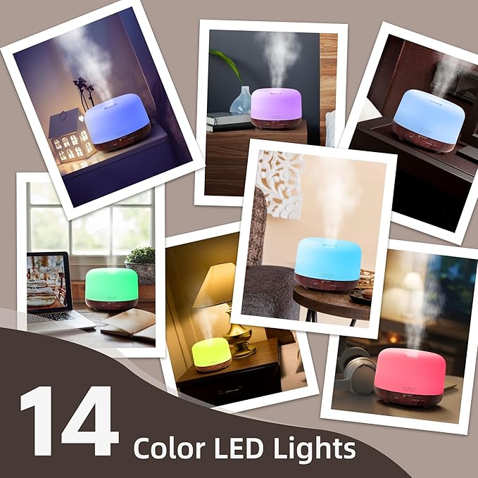 ASAKUKI Essential Oil Diffuser for Home, 500ml Aromatherapy Fragrant Oil - Image 6