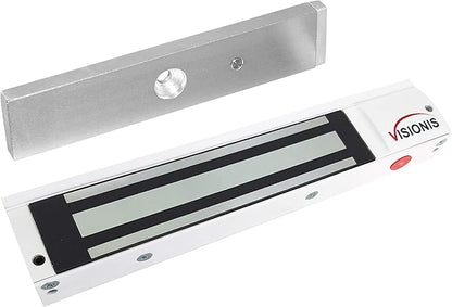 Visionis VS-VISML600LED-WH Indoor 600lbs White Electromagnetic Lock by Visionis