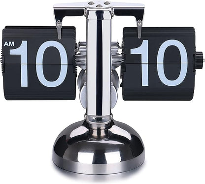 WoneNice Retro Digital Flip Down Clock -Battery Powered Internal Gear Operated by WoneNice