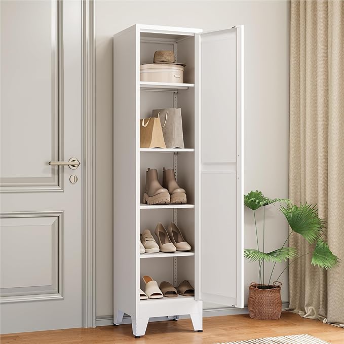 COFaR 67" Tall Pantry Cabinet, Slim Freestanding Cupboard - Image 4