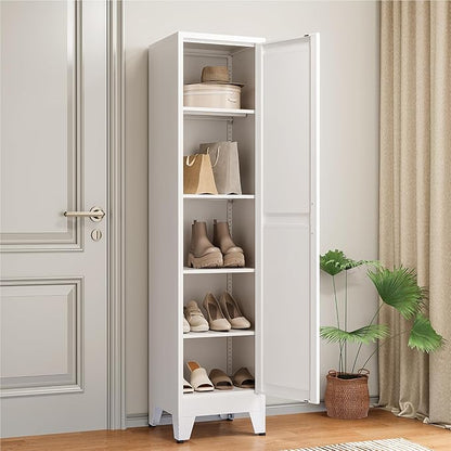 COFaR 67" Tall Pantry Cabinet, Slim Freestanding Cupboard - Image 4