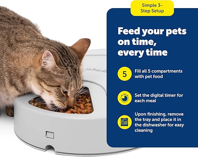 PetSafe Automatic Dog Feeder, 5 Meals, 40 oz Capacity, - Image 5