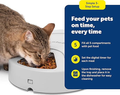 PetSafe Automatic Dog Feeder, 5 Meals, 40 oz Capacity, - Image 5